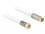 Delock Antenna Cable F Plug IEC Jack RG-6U Quad Shield 1 m White Premium