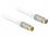 Delock Antenna Cable IEC Plug IEC Jack RG-6U Quad Shield 1 m White Premium