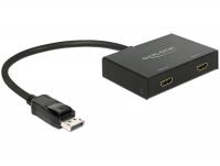 Delock Displayport 1.2 Splitter 1 x Displayport in 2 x HDMI out 4K