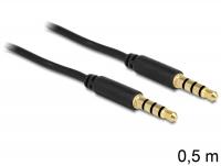 Delock Cable Stereo Jack 3.5 mm 4 pin male male 0.5 m