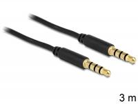 Delock Cable Stereo Jack 3.5 mm 4 pin male male 3 m