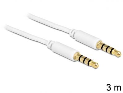 Delock Cable Stereo Jack 3.5 mm 4 pin male male 3 m