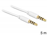 Delock Cable Stereo Jack 3.5 mm 4 pin male male 5 m