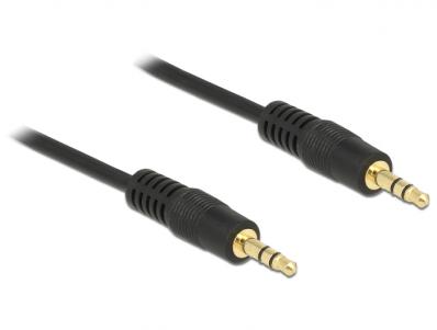 Delock Stereo Jack Cable 3.5 mm 3 pin male male 0.5 m black