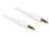 Delock Stereo Jack Cable 3.5 mm 3 pin male male 0.5 m white