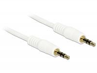 Delock Stereo Jack Cable 3.5 mm 3 pin male male 1 m white