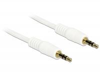 Delock Stereo Jack Cable 3.5 mm 3 pin male male 2 m white