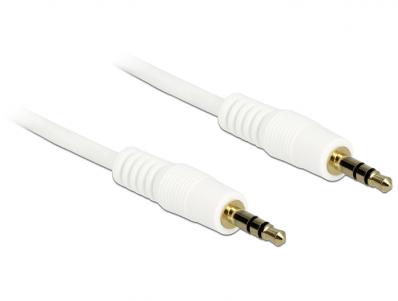 Delock Stereo Jack Cable 3.5 mm 3 pin male male 3 m white