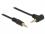 Delock Stereo Jack Cable 3.5 mm 3 pin male male angled 0.5 m black