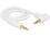 Delock Stereo Jack Cable 3.5 mm 3 pin male male angled 0.5 m white