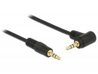 Delock Stereo Jack Cable 3.5 mm 3 pin male male angled 1 m black