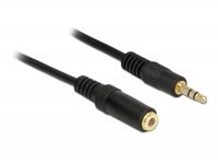 Delock Stereo Jack Extension Cable 3.5 mm 3 pin male female 0.5 m black