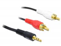 Delock Cable Audio DC jack 3.5 mm male 2 x RCA male 1,5 m