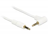 Delock Cable Stereo Jack 3.5 mm 4 pin male male angled 0.5 m white