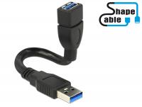 Delock Cable USB 3.0 A male USB 3.0 A female ShapeCable 0.15 m