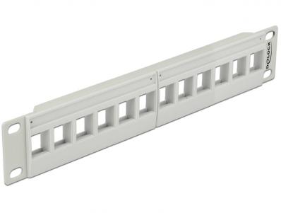 Delock 10 Keystone Patch Panel 12 Port grey