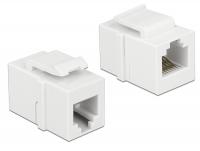 Delock Keystone Module RJ12 female RJ12 female Cat.3 white