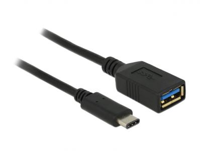 Delock Adapter Super Speed USB (USB 3.1, Gen 1) USB Type-Câ¢ male USB Type A female 15 cm black