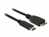 Delock Cable Super Speed USB 10 Gbps (USB 3.1, Gen 2) USB Type-Câ¢ male USB type Micro-B male 0.5 m black