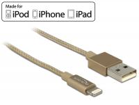 USB data and power cable for iPhoneâ¢, iPadâ¢, iPodâ¢ gold 1 m
