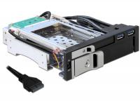 Delock 5.25 Mobile Rack for 1 x 2.5 + 1 x 3.5 SATA HDD + 2 x USB 3.0 ports