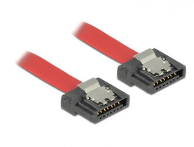 Delock Cable SATA FLEXI 6 Gbs 10 cm red metal