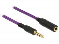 Extension Cable Audio Stereo Jack 3.5 mm male female iPhone 4 pin 0.5 m purple