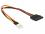 Delock Power Cable SATA 15 pin male 4 pin floppy male 24 cm