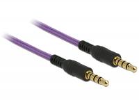 Delock Stereo Jack Cable 3.5 mm 4 pin male male 0.5 m purple