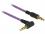 Delock Stereo Jack Cable 3.5 mm 4 pin male male angled 0.5 m purple