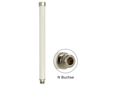 Delock WLAN Antenna 802.11 acahbgn N jack 6 ~ 8 dBi 280 mm omnidirectional fixed white outdoor