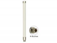 Delock WLAN Antenna 802.11 acahbgn 6 ~ 8 dBi 280 mm omnidirectional pole mounting fixed white outdoor