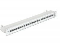 Delock 19 Patch Panel 24 Port Cat.6A grey