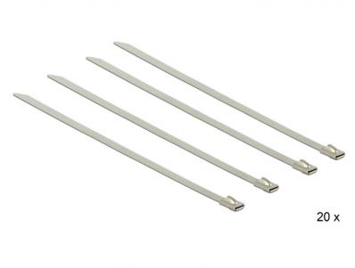 Delock Cable ties stainless steel L 150 x W 4.6 mm 20 pieces