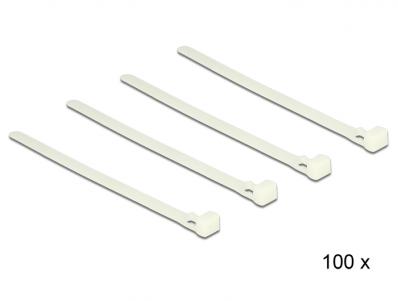 Delock Cable ties releasable white L 150 x W 7.2 mm 100 pieces
