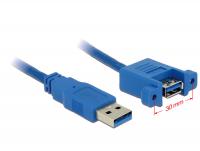Delock Cable USB 3.0 Type-A male USB 3.0 Type-A female panel-mount 1 m