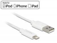 Delock USB data and power cable for iPhoneâ¢, iPadâ¢, iPodâ¢ 2 m white