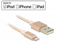 Delock USB data and power cable for iPhoneâ¢, iPadâ¢, iPodâ¢ rose 1 m
