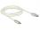 Delock Data and Charging Cable USB 2.0 Type-A male USB 2.0 Micro-B male with textile shielding white 200 cm