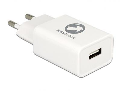 Navilock Charger 1 x USB type A with QualcommÂ® Quick Chargeâ¢ 2.0 white