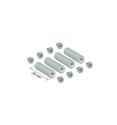 Delock Mounting Kit M2.5 Spacer hexagon insideinside 20 mm for Raspberry Pi