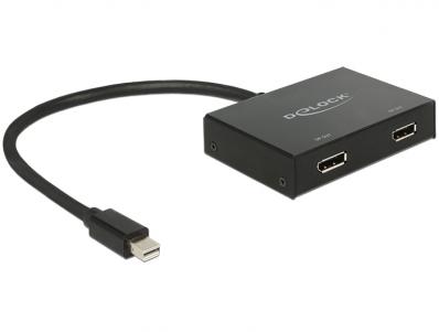 Delock Displayport 1.2 Splitter 1 x mini Displayport in 2 x Displayport out 4K