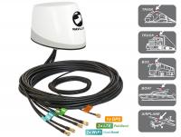 Navilock NL-400 Multiband GNSS LTE-MIMO WLAN-MIMO IEEE 802.11 acahbgn Antenne 5 x RP-SMA omnidirektional roof mount outdoor