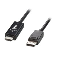 LINDY Cable HDMI to DisplayPort 5m, black