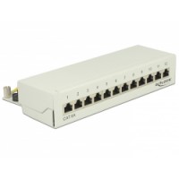 Delock Desktop Patch Panel 12 Port Cat.6A grey