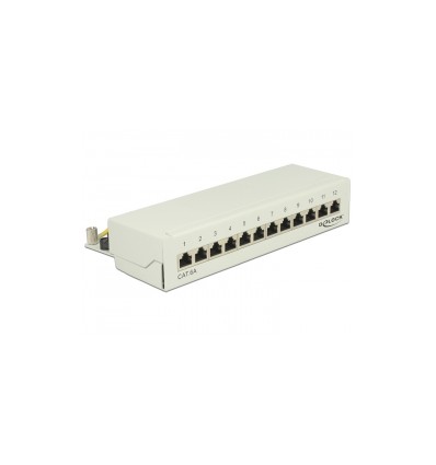 Delock Desktop Patch Panel 12 Port Cat.6A grey