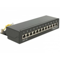 Delock Desktop Patch Panel 12 Port Cat.6A black