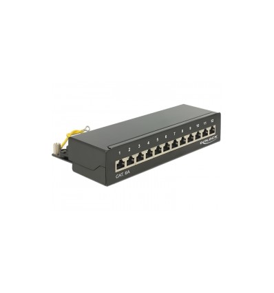 Delock Desktop Patch Panel 12 Port Cat.6A black