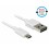 Delock Cable EASY-USB 2.0 Type-A male - EASY-USB 2.0 Type Micro-B male white 0.2m