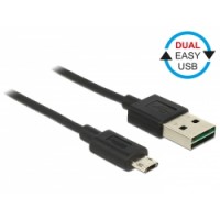 Delock Cable EASY-USB 2.0 Type-A male - EASY-USB 2.0 Type Micro-B male black 1.0m